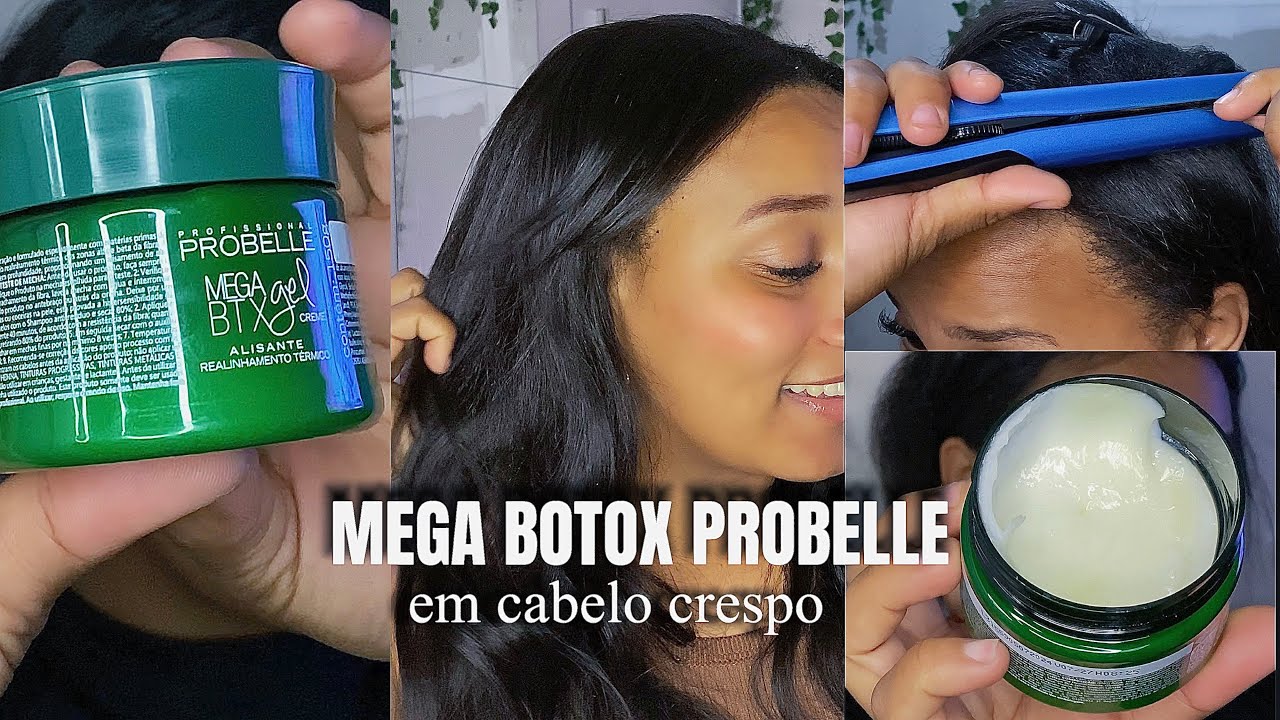 ALISEI MEU CABELO CRESPO COM O MEGA BOTOX DA PROBELLE 😱| Será que alisou?