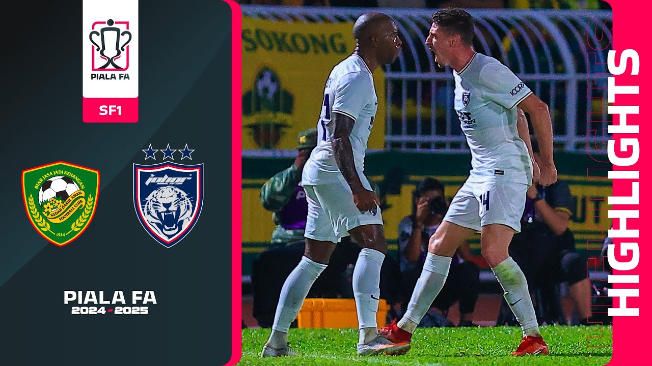 Kedah Darul Aman FC 1-2 Johor Darul Ta'zim | Highlights | Piala FA 2024-25 | FA SF1
