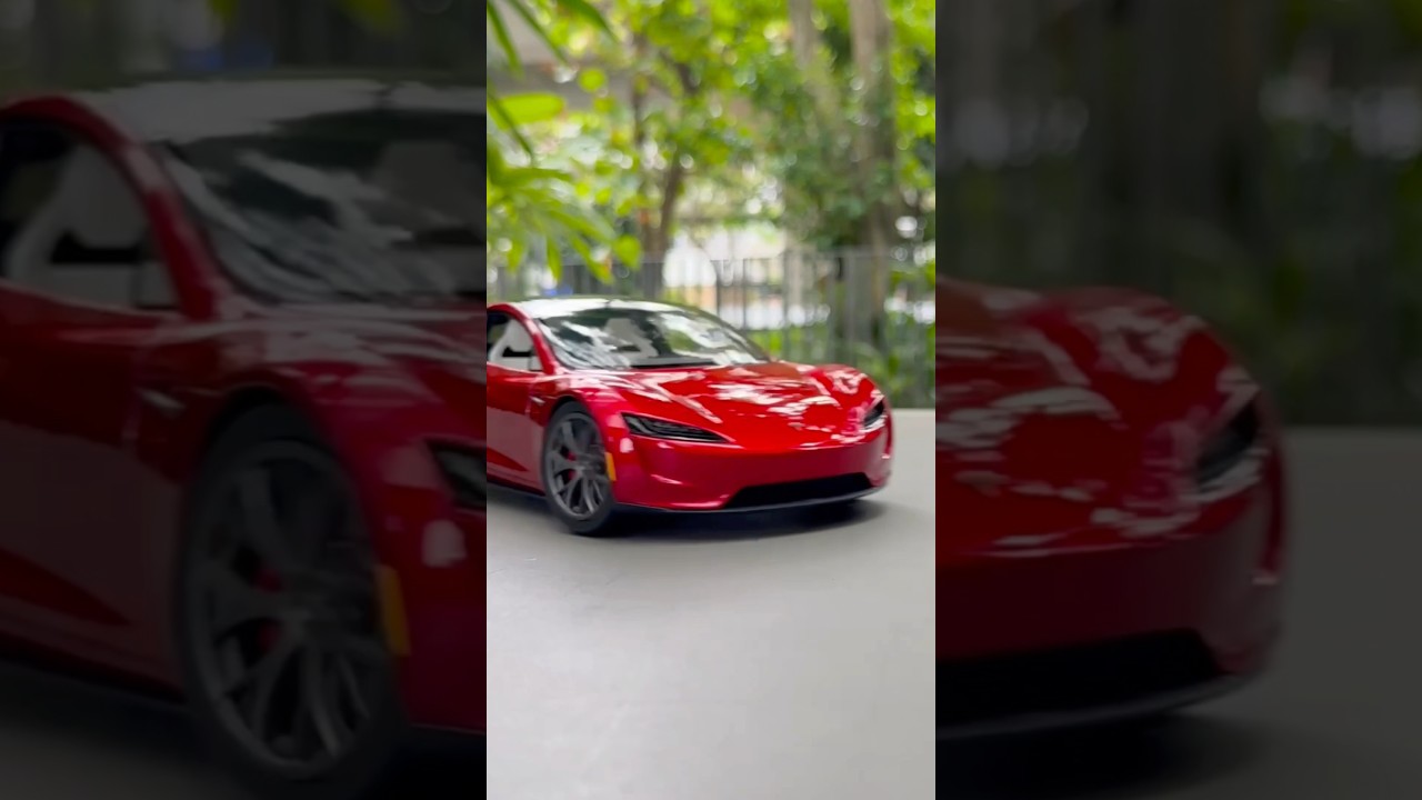Tesla Roadster 1/18 Realistic Car Model #diecastcars #carmodel #teslaroadster