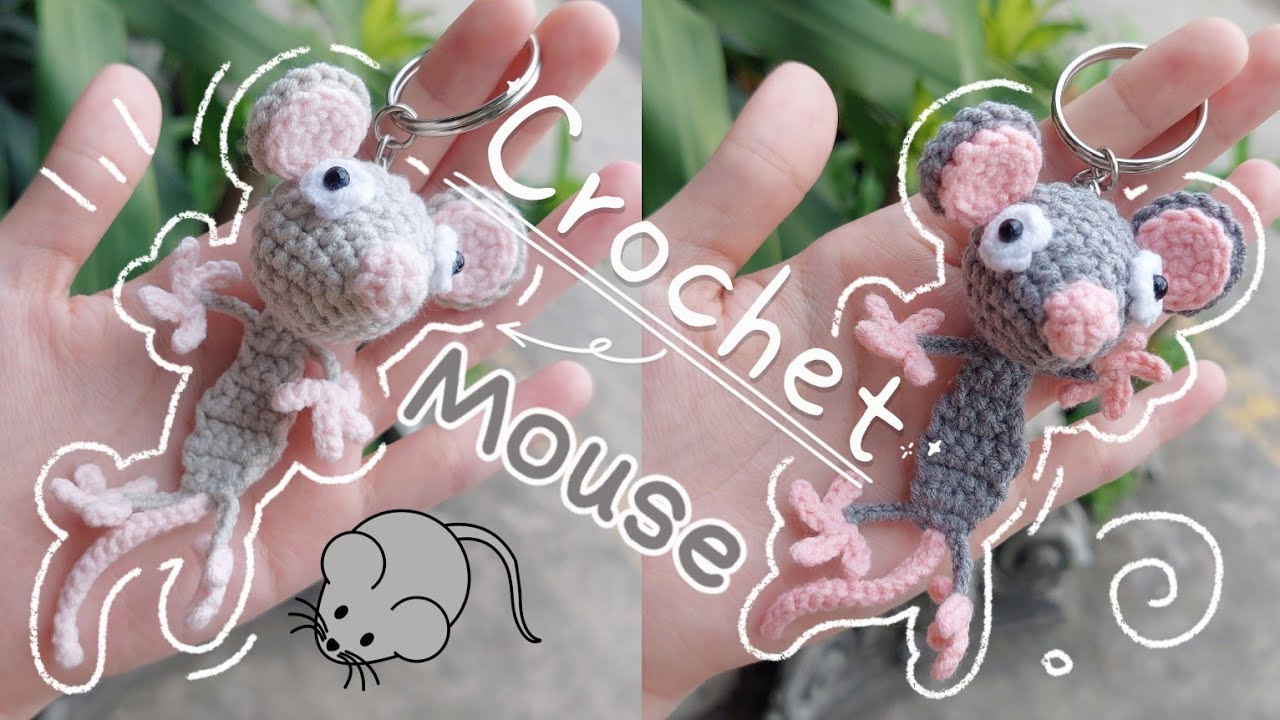 Crochet Cute Mouse 🐭 | Simple & Easy | Móc Len Con Chuột Dẹp Lép | Lem'n Do