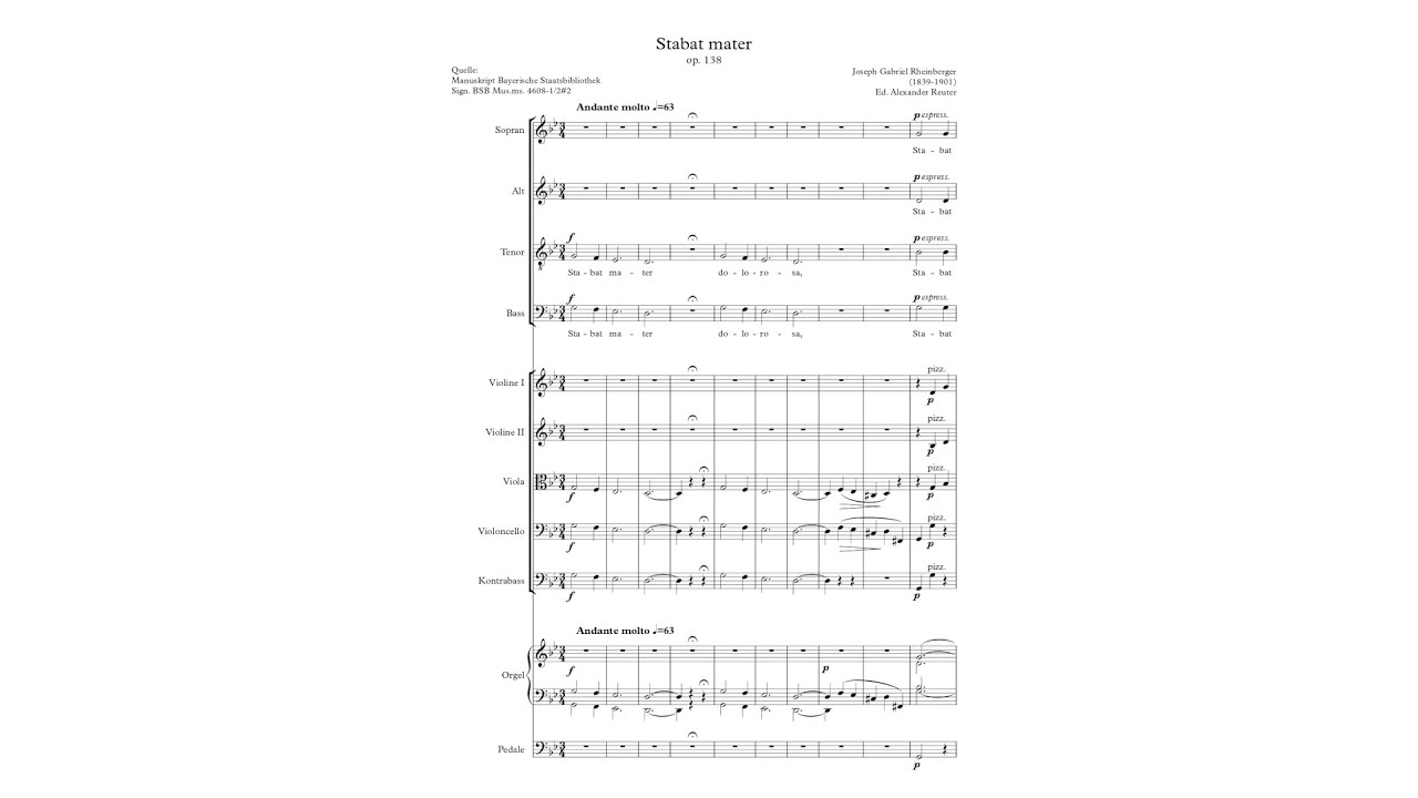 Josef Rheinberger &ndash; Stabat Mater, Op.138