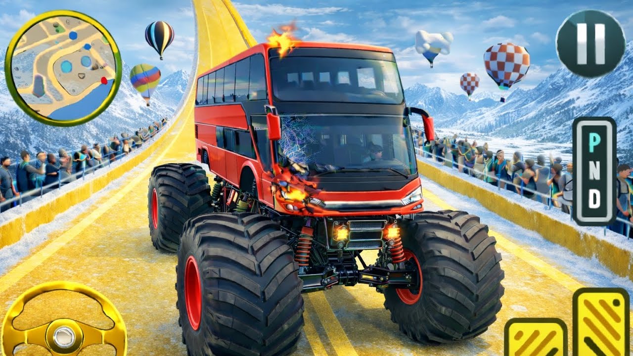 Monster Truck Stunt Racing &ndash; Extreme Mega Ramps, Impossible Tracks & Crazy Crashes
