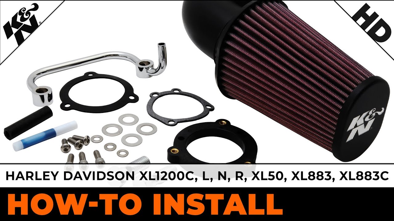 Harley Davidson XL1200C, L, N, R, XL50, XL883, XL883C, [#63-1126]  Air Intake Installation