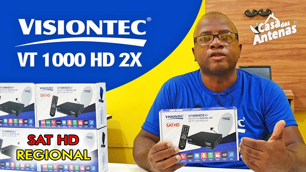 ANÁLISE DO RECEPTOR VISIONTEC VT 1000 HD 2X PARA A NOVA ANTENA PARABÓLICA DIGITAL