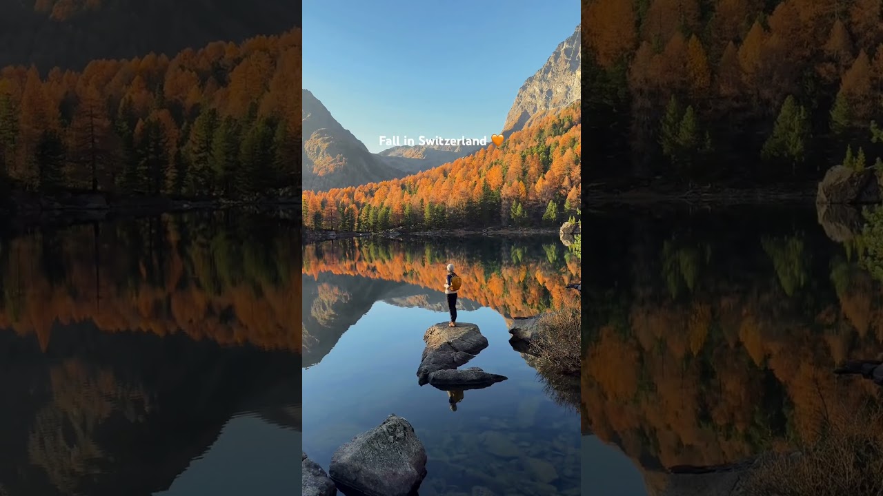 Fall in Switzerland is pure magic 🧡🇨🇭 #switzerland #hike #travel #autumn #trek #fallcolors #moody