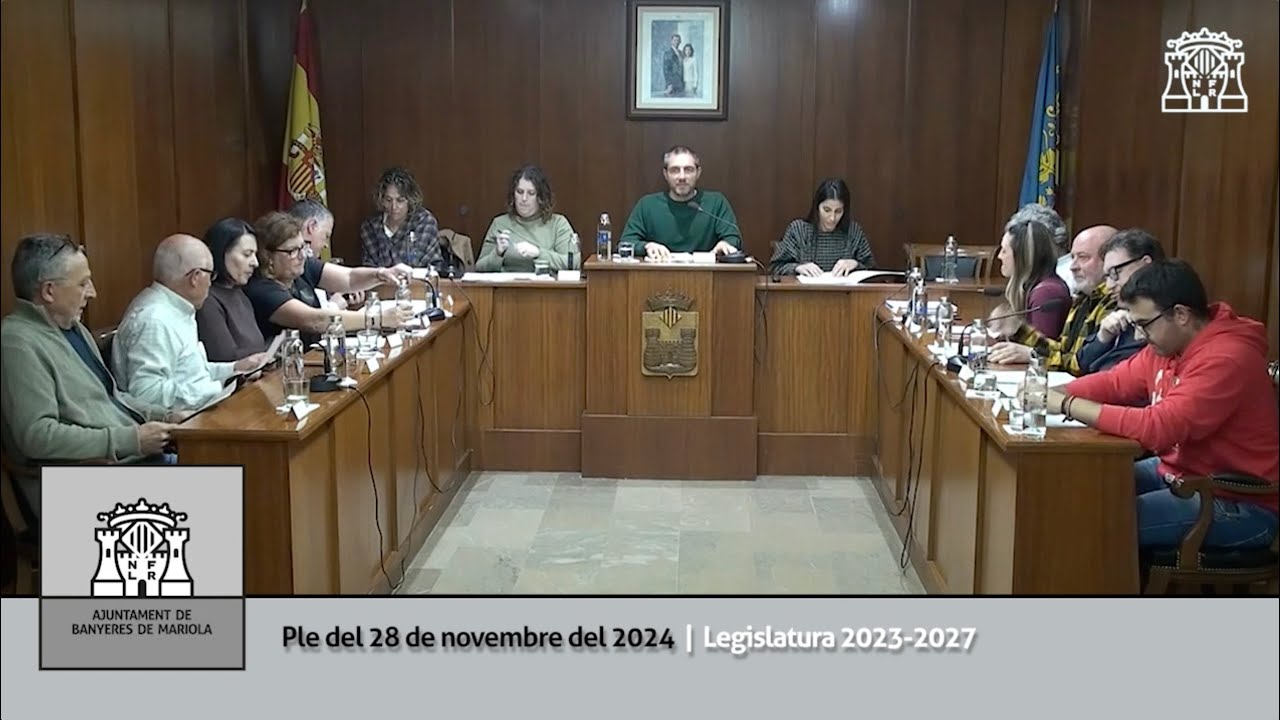 Ple del 28 de novembre del 2024 | Legislatura 2023-2027