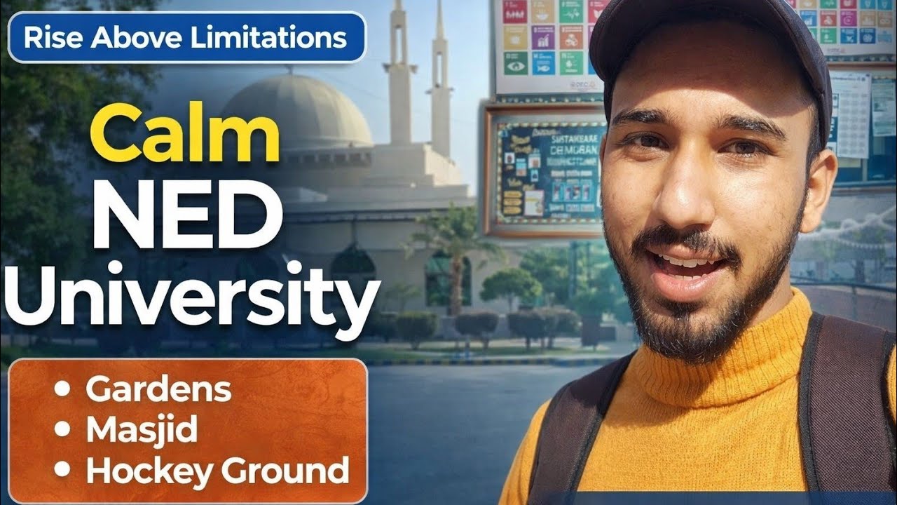 DAY 12  | A Peaceful Travel Vlog Of NED University🌿 | Gardens, Masjid & Hockey Ground 