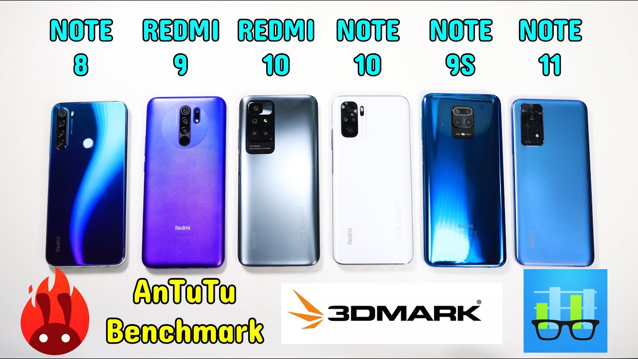 Xiaomi Redmi Note 11 vs Redmi 10 vs NOTE 9S vs Note 8 vs Redmi 9 vs Redmi Note 10 Antutu benchmark😱