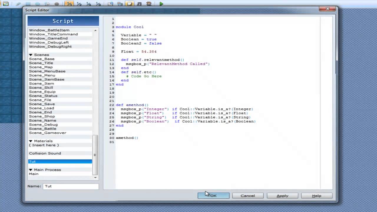 RGSS3 Scripting Tutorials ~ Tutorial 25 - Some Alternate 'If' Statement Code and .is_a?