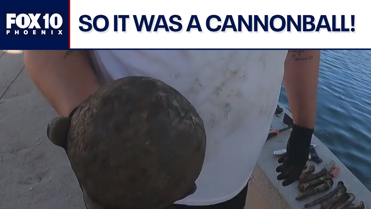 Cannonball was in fact found by magnet-fishing brothers | FOX 10 Phoenix