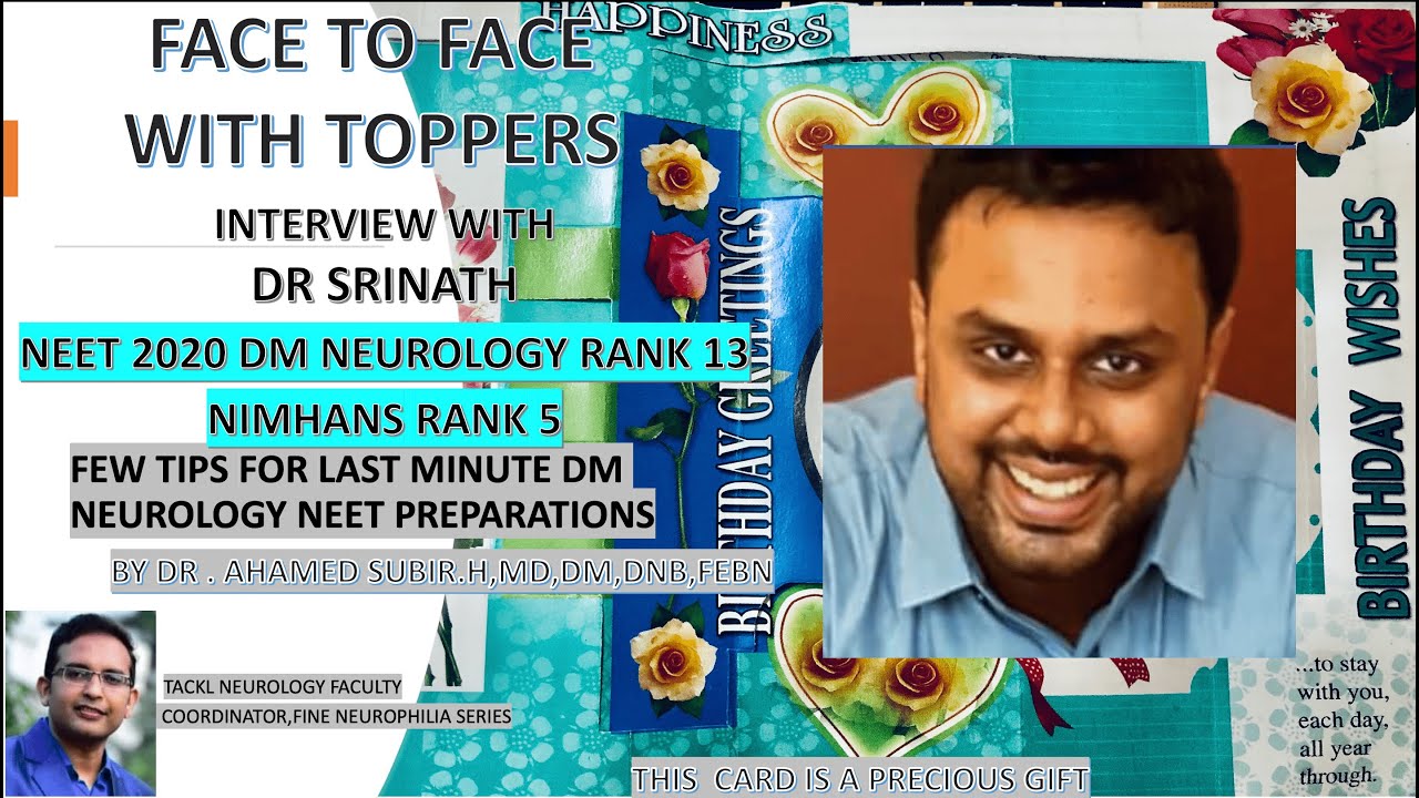 NEET SS NEUROLOGY ENTRANCE TIPS #FACE TO FACE WITH TOPPERS#NIMHANS TOPPER #INTERVIEW BY DR SUBIR