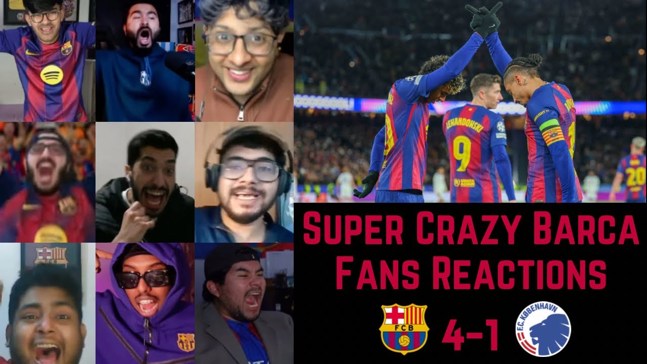 Super Crazy Barca Fans Reactions to BARCELONA 4-1 COPENHAGEN | UCL GW 8