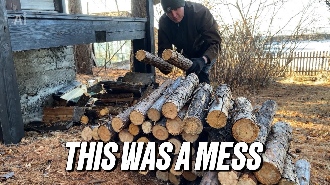 I Built a Hidden Firewood Storage Under My Cabin