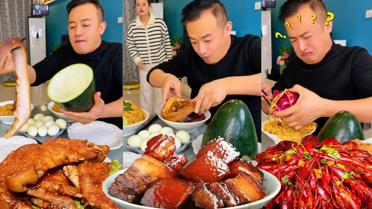 自私老公想独吞五花肉，没想到我及时出手抢走，让他什么都吃到【香香和霍霍】