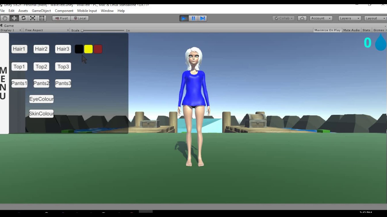 Character Customization Scene in Unity