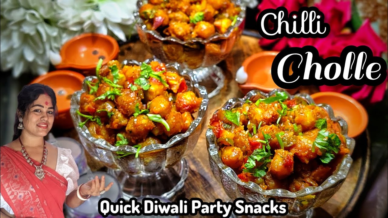 Chilli Chole | Quick Diwali Party Starter | Evening Party Snacks| Beginner's Kitchen Love The Spices