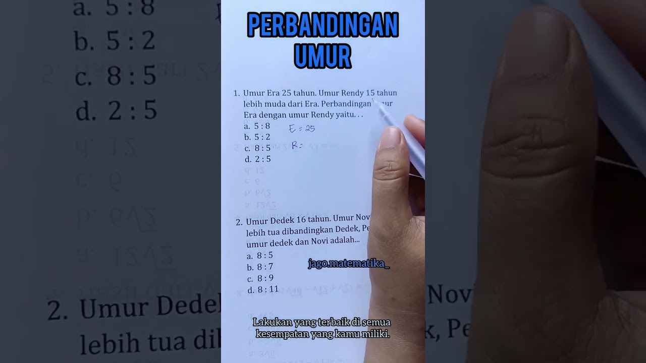 PERBANDINGAN UMUR MATEMATIKA DASAR TES MASUK KERJA TIU SKD CPNS