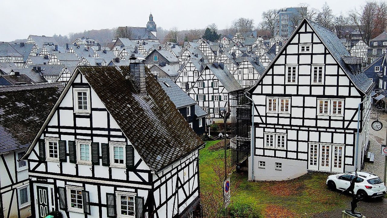 Freudenberg(Siegen),German Romantic Village Rainy Walk-Historische Fachwerkh&auml;user in Freudenberg🌹