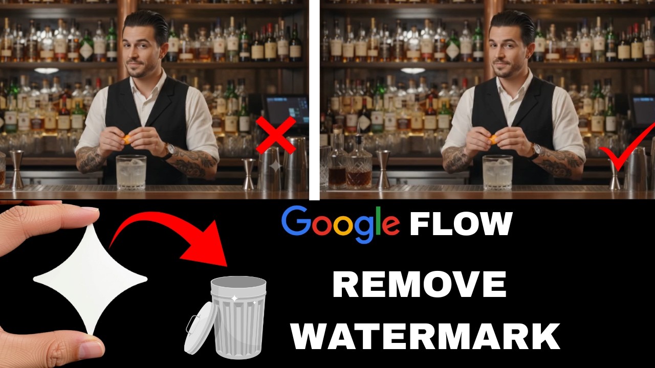 Водяной знак Google Flow &mdash; как удалить с видео