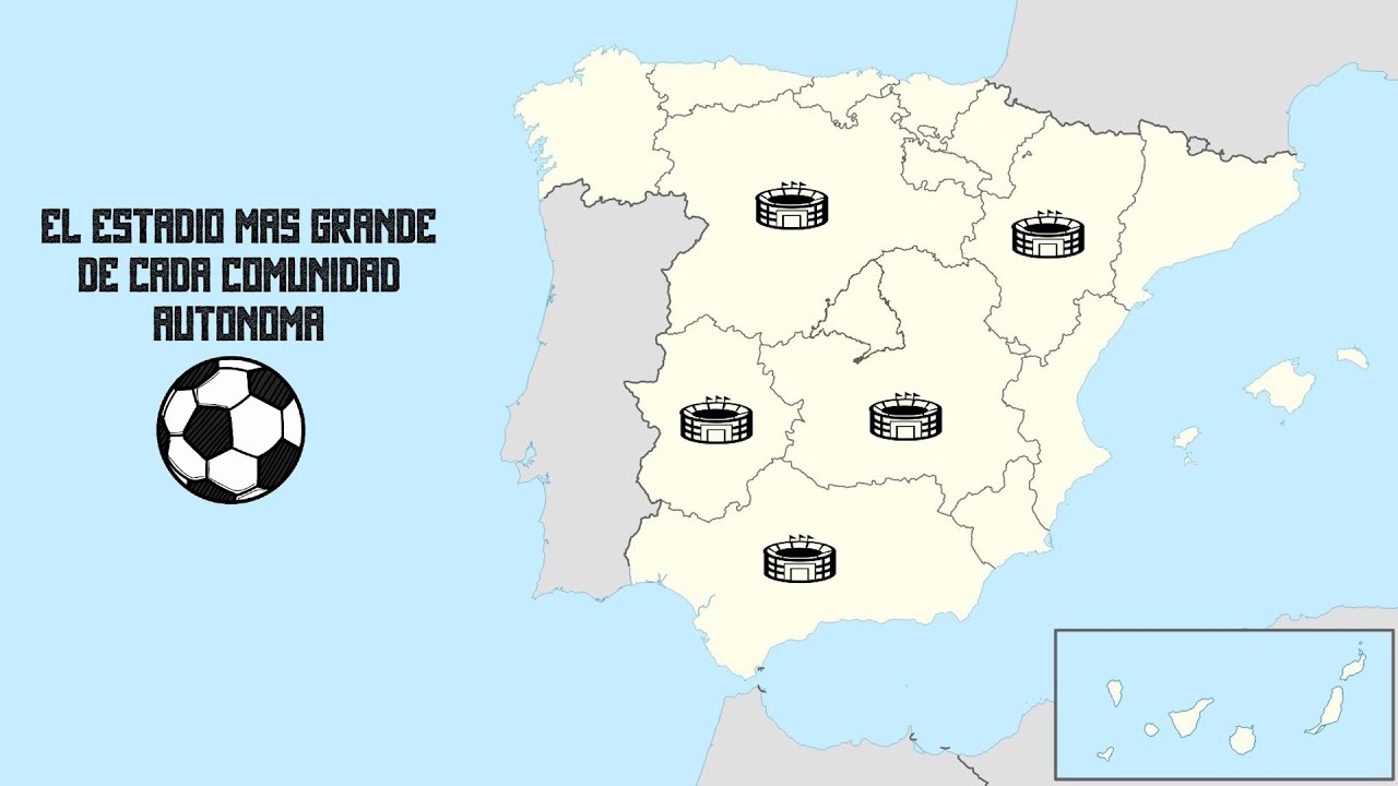 ESTADIOS DE FÚTBOL MÁS GRANDES DE CADA COMUNIDAD AUTÓNOMA DE ESPAÑA
