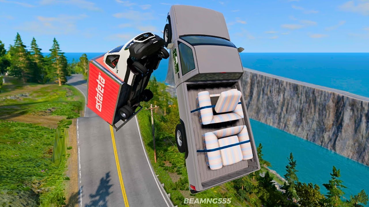 Trucks vs Dangerous Cliff Roads | BeamNG.drive  #62