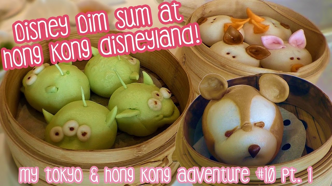 HONG KONG DISNEYLAND! Disney Dim Sum~it's super cute! Tokyo & Hong Kong Vlog #10 Pt.1