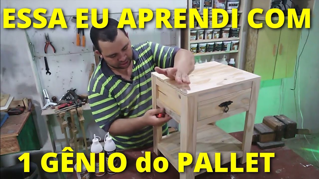 DIY_NUNCA MAIS FAÇO CRIADO MUDO MADEIRA PALETS de Outra MANEIRA Duvido Você Não Querer Fazer 1 Desse