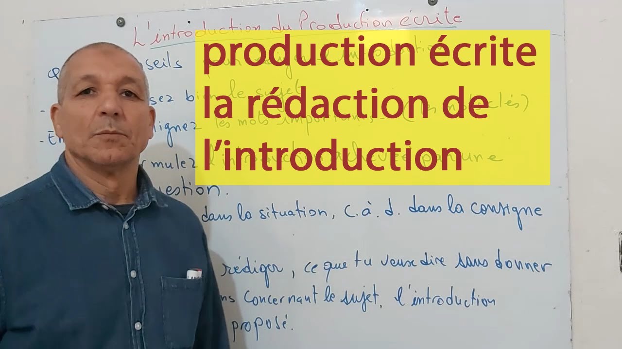 l'introduction  de production écrite