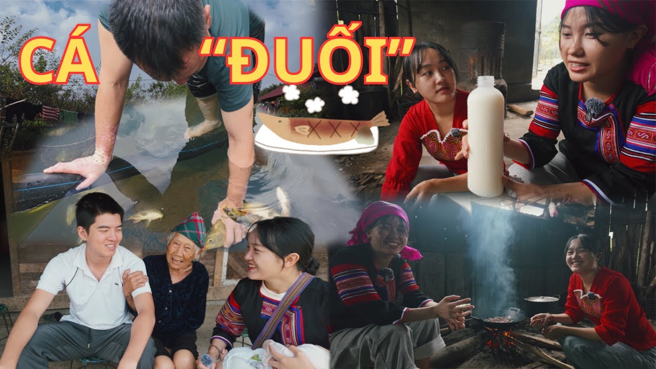 Pơ Vlog | Pơ Ái Mí cùng Bố lên nhà bác xin giống cá về nuôi