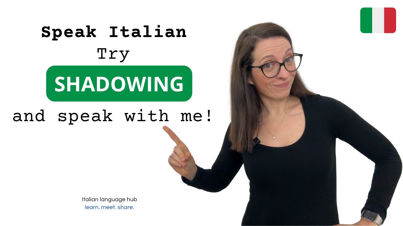 Speak Italian now with an Italian shadowing exercise #learnitalian