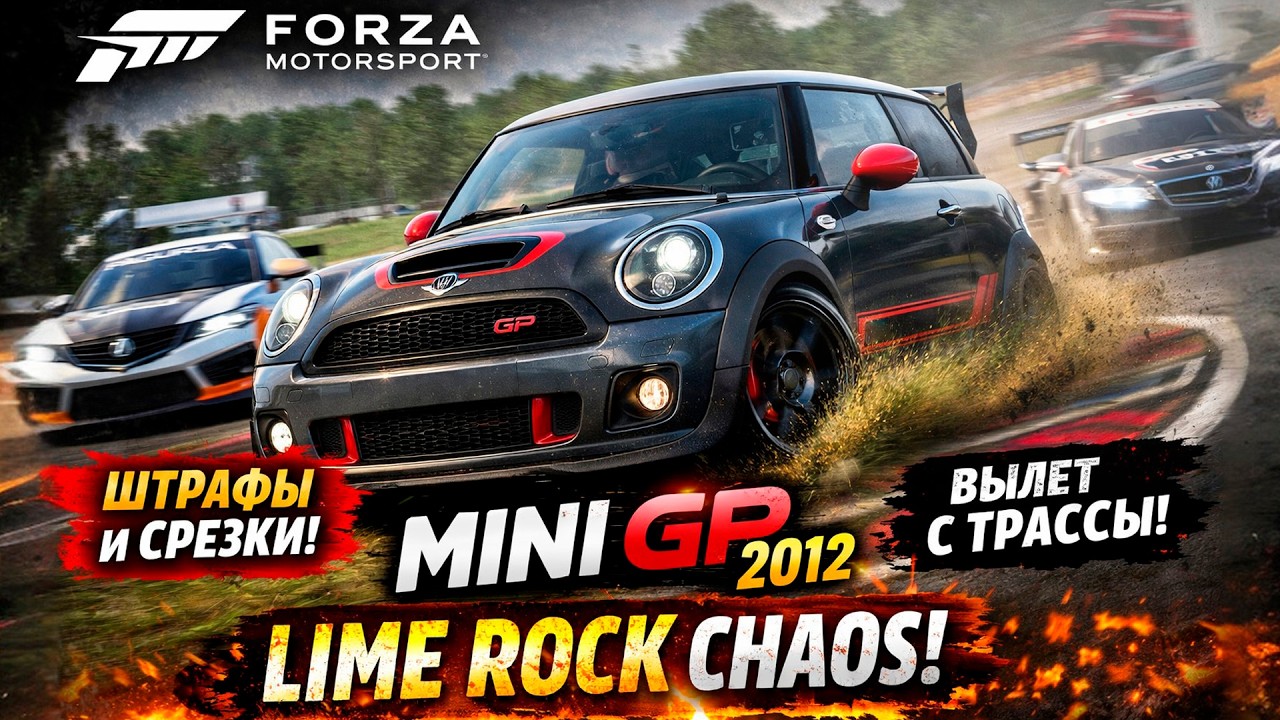 MINI JCW GP 2012 на Lime Rock Park — Хаос, ошибки и борьба | Forza Motorsport 🔥