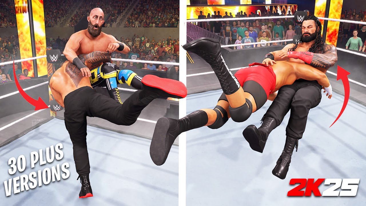 Все вариации копья в WWE 2K25 (более 30)