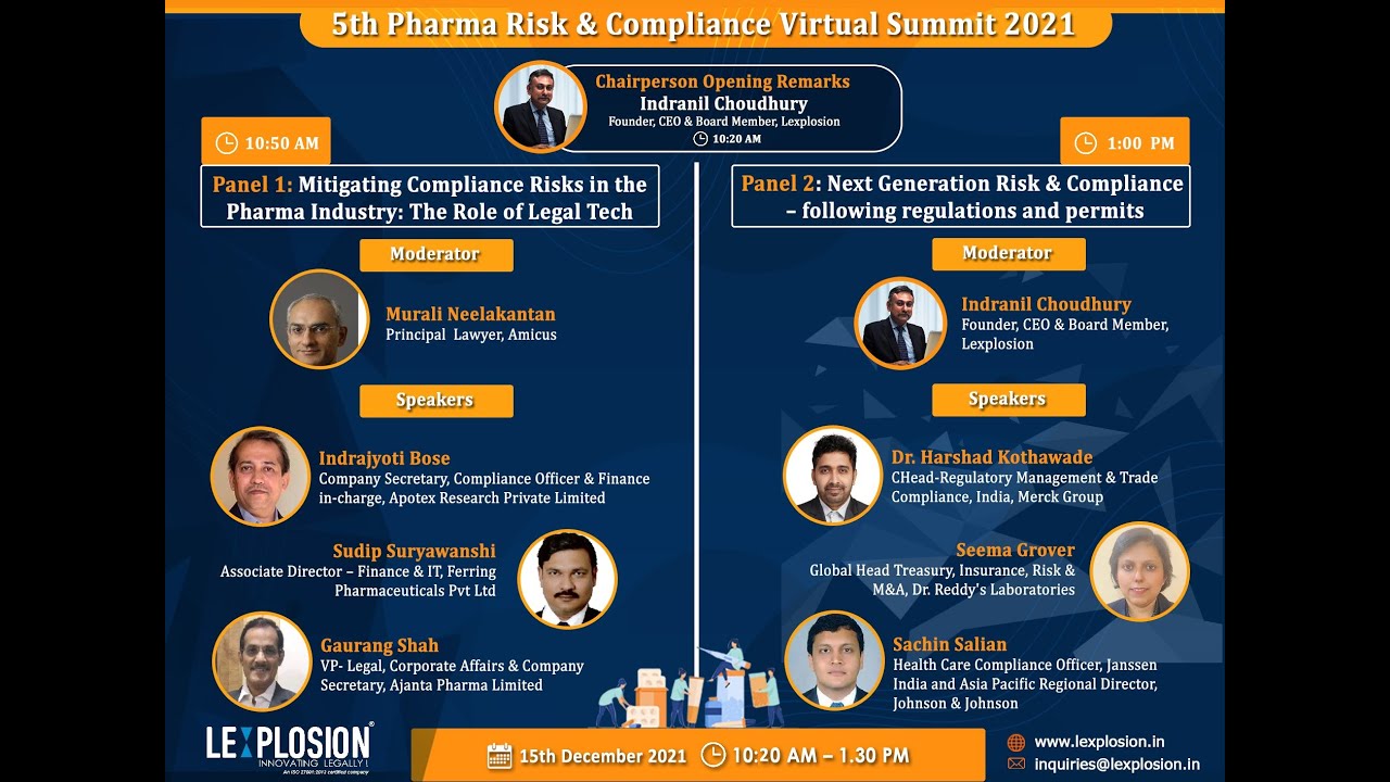 Lexplosion Event | 5th Pharma Risk & Compliance Virtual Summit 2021