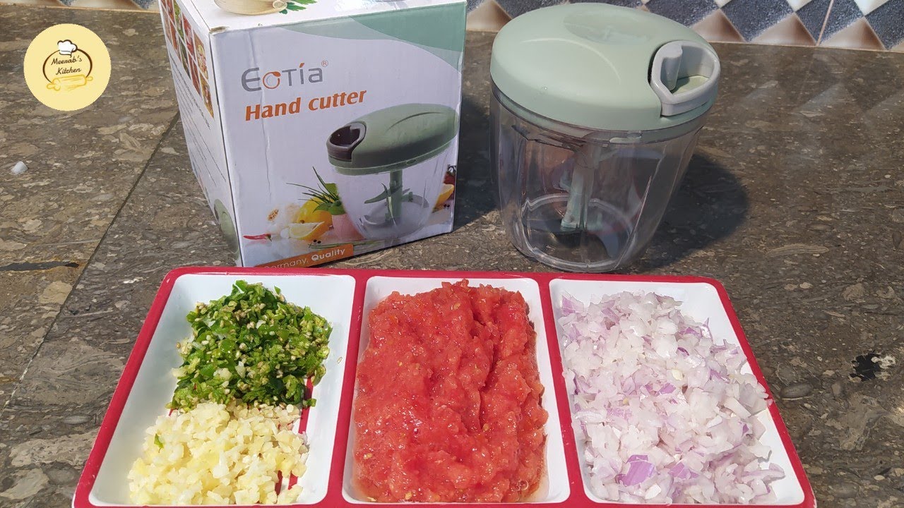 Hand Cutter Review | Manual chopper | Portable Hand pull chopper review by Meerabs kitchen