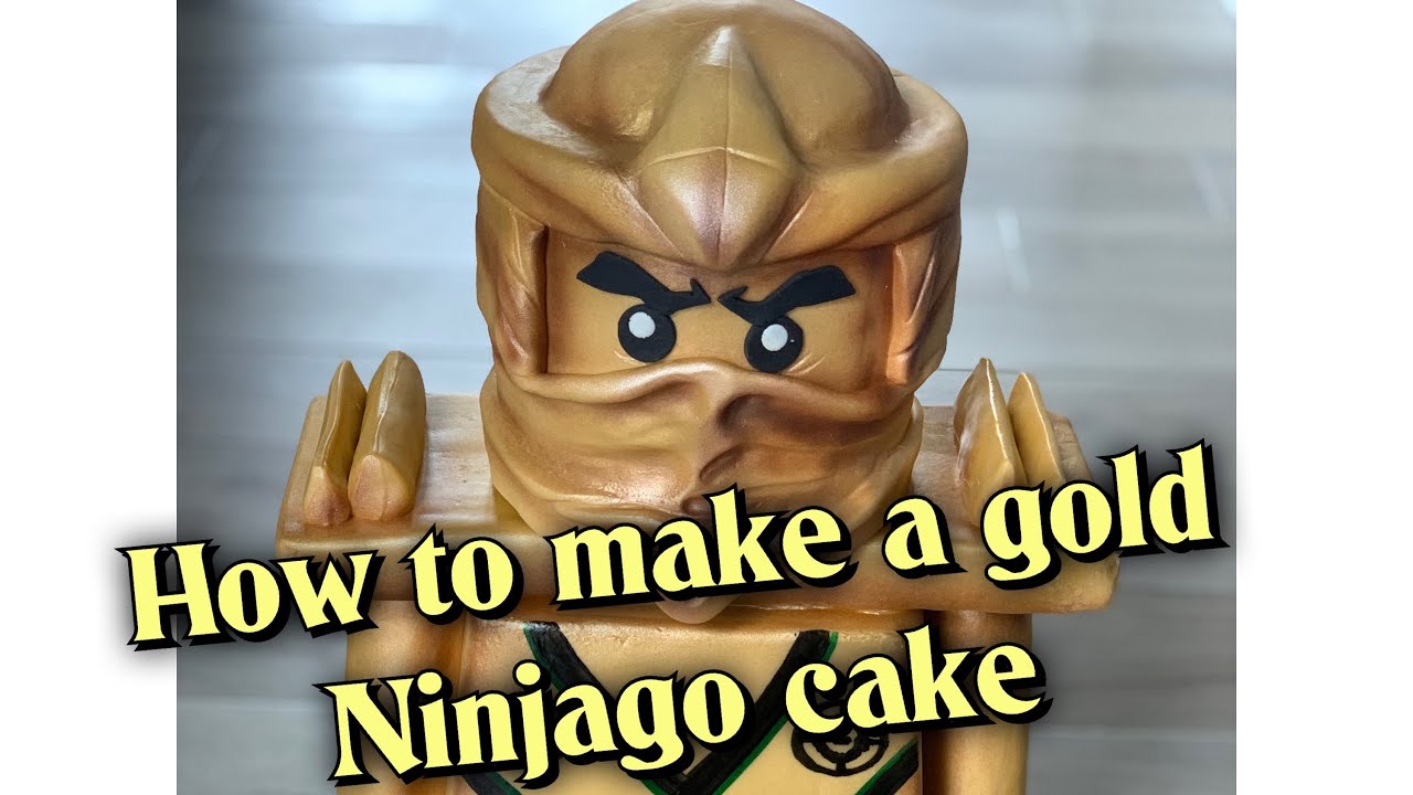 How to make a gold ninjago cake