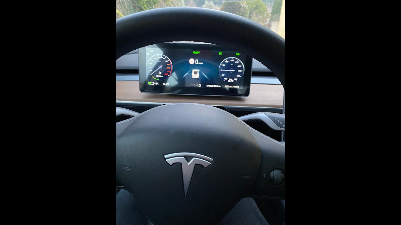 tuto montage &eacute;cran screen V2 HANSSHOW TESLA MODEL 3