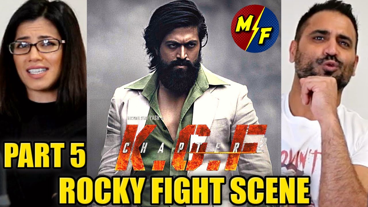 KGF ГЛАВА 2 - РЕАКЦИЯ НА СЦЕНУ БОЯ С РОККИ!! | KGF 2 - Часть 5 | Рокки против Адиры | Яш, Санджай...