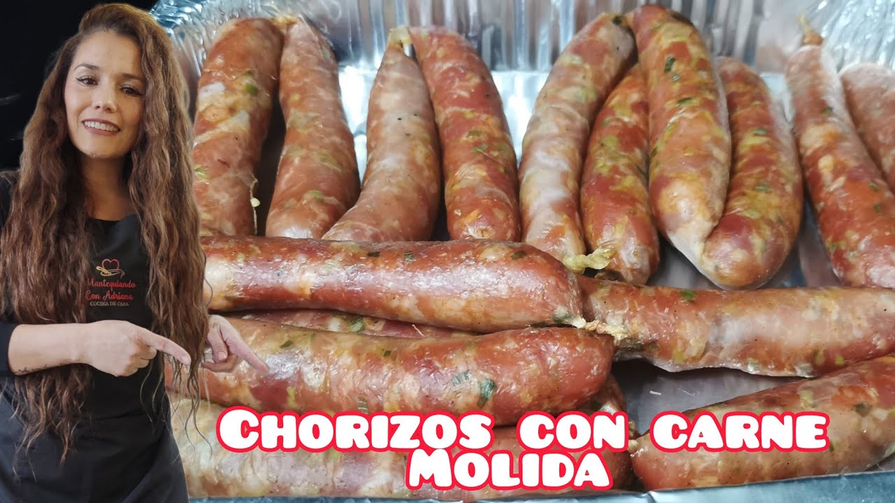 Cómo hacer CHORIZOS COLOMBIANOS de carne MOLIDA