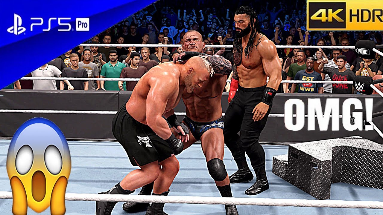 WWE 2K25 – Brock Lesnar vs Roman Reigns vs Randy Orton | Extreme Rules Match | Backlash 2025 PS5 4K