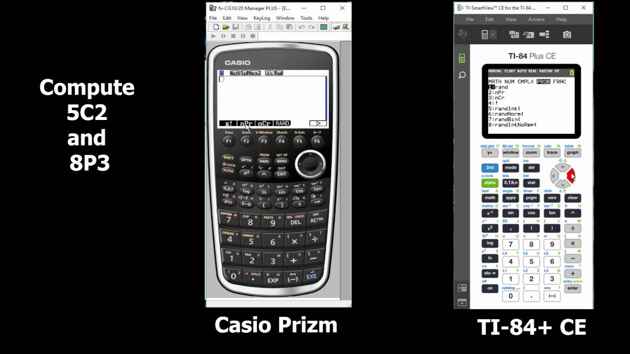 Casio vs TI - Combinations and Permutations