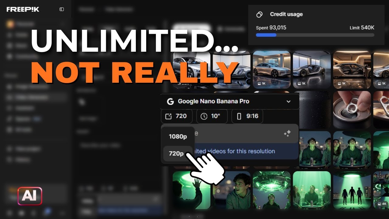 Freepik Credit Usage Guide &mdash; What&rsquo;s Actually &ldquo;Unlimited&rdquo;?
