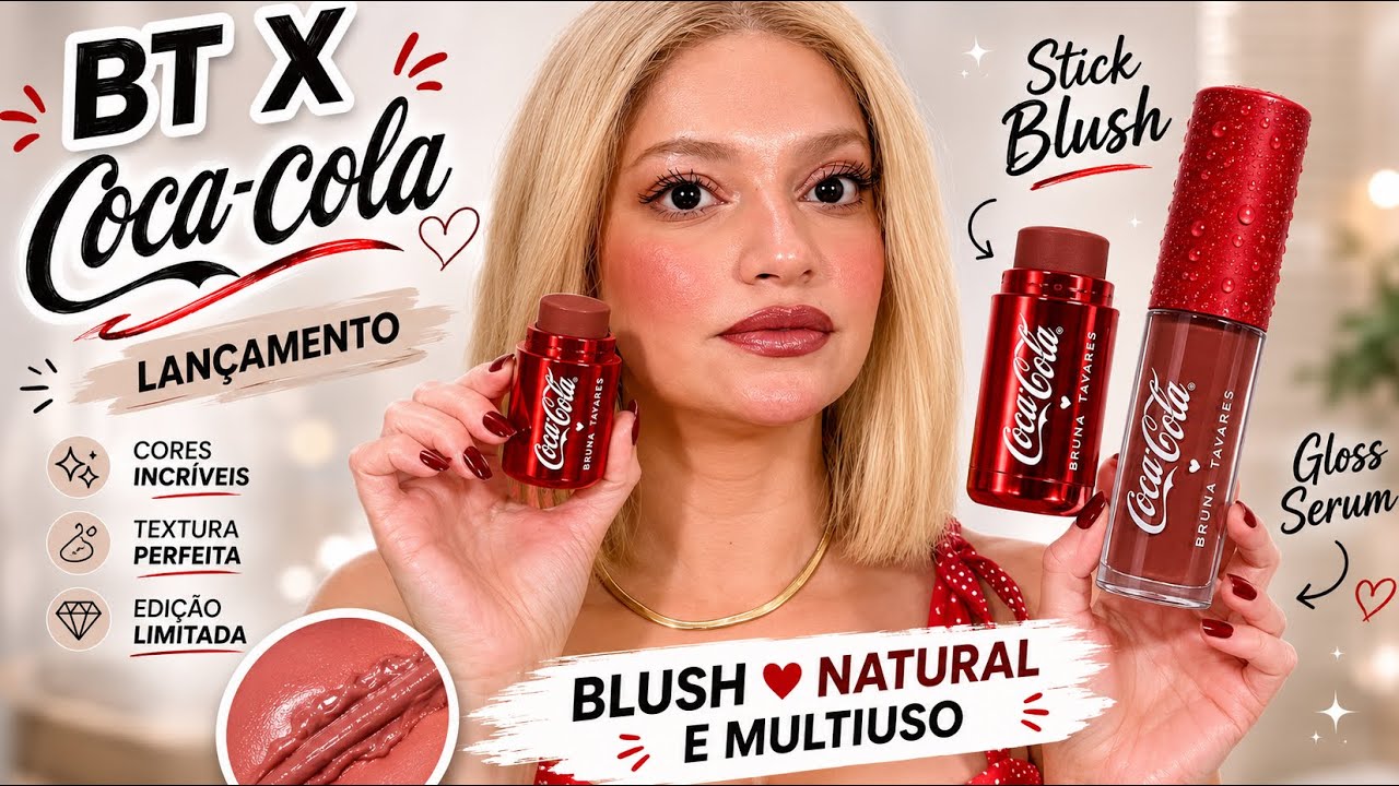 🥤COCA-COLA x BRUNA TAVARES/Blushes Drink Please, Crush Time, Classic Brown + Gloss Brown Fizz.