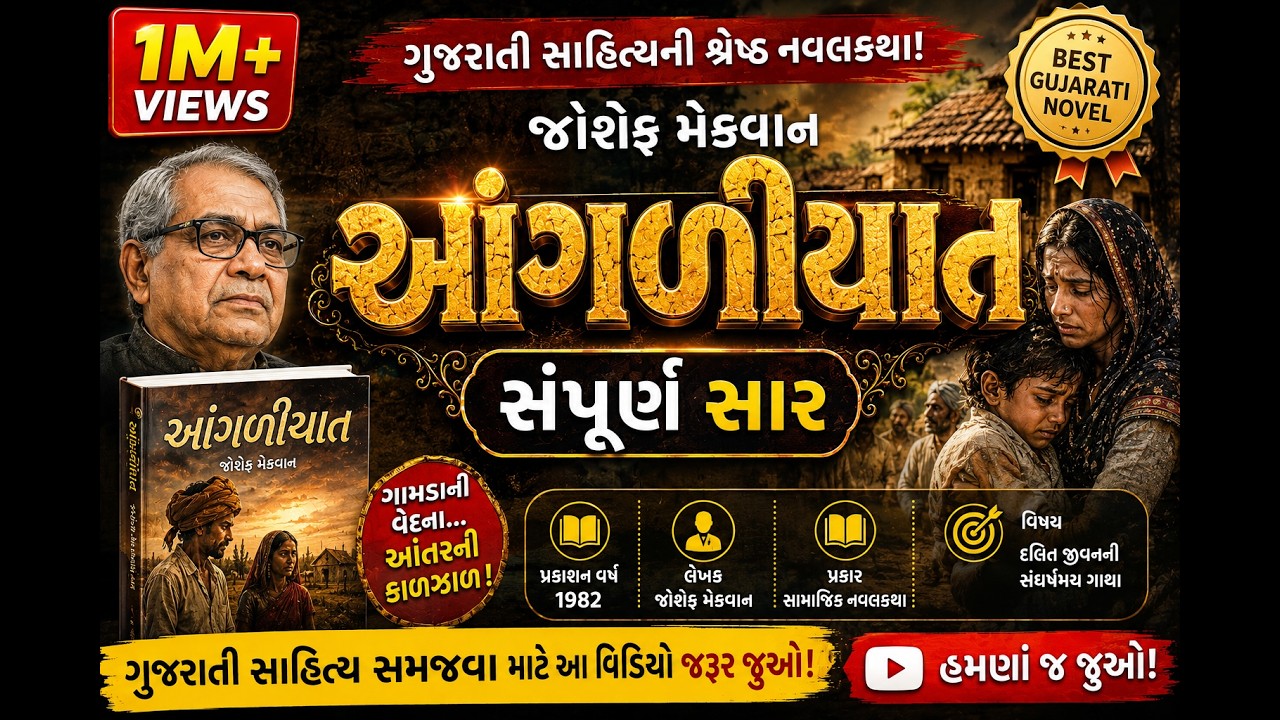 Gujarati Sahitya Kruti | Gujarati Navalkatha Angaliyat | Joseph Macwan Navalkatha | GPSC Gujarati