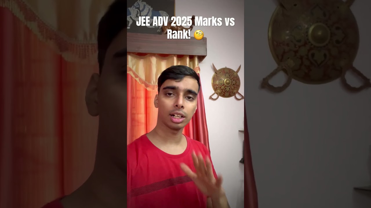 JEE ADVANCED 2025 Marks vs Rank 🧐 JEE Advanced 2025 Cutoff #iit #jee