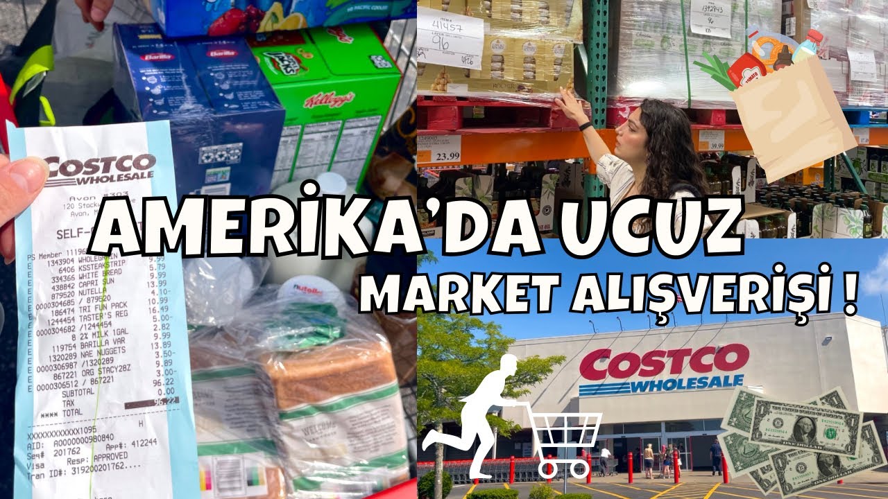 AMERİKA’DAKİ MARKET ALIŞVERİŞİM! Costco market turu, Work and travel 2023, Wat2023 !