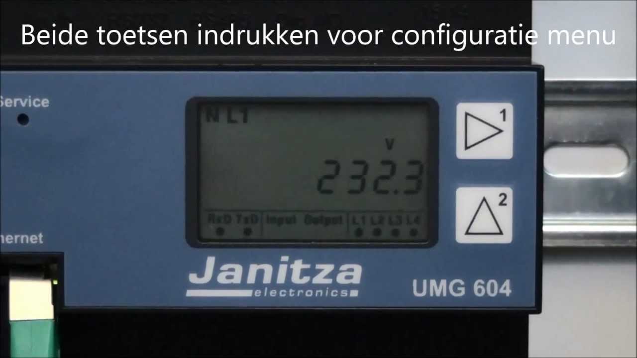 Stroomtrafo-verhouding instellen op Janitza UMG104, UMG604, UMG605
