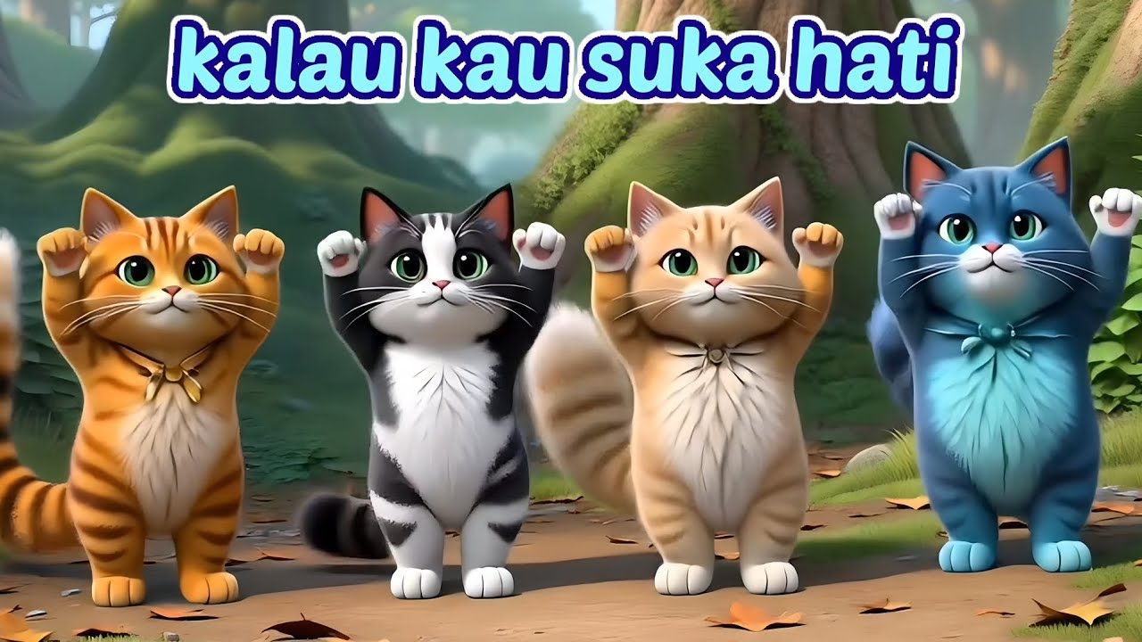 Kalau Kau Suka Hati Tepuk Tangan ~ Lagu Anak Anak Balita ~ Kucing Lucu