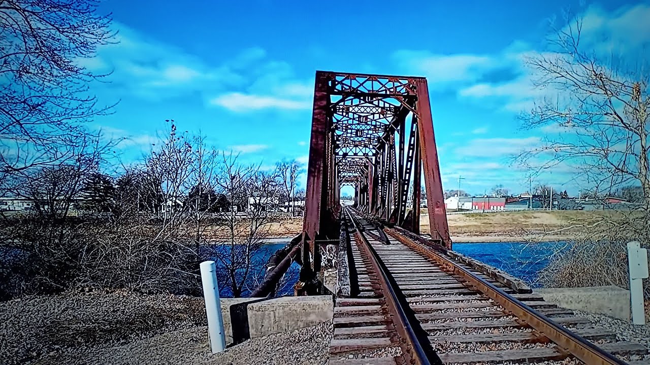Train Station & Iron Train Bridge at Franklin OHIO