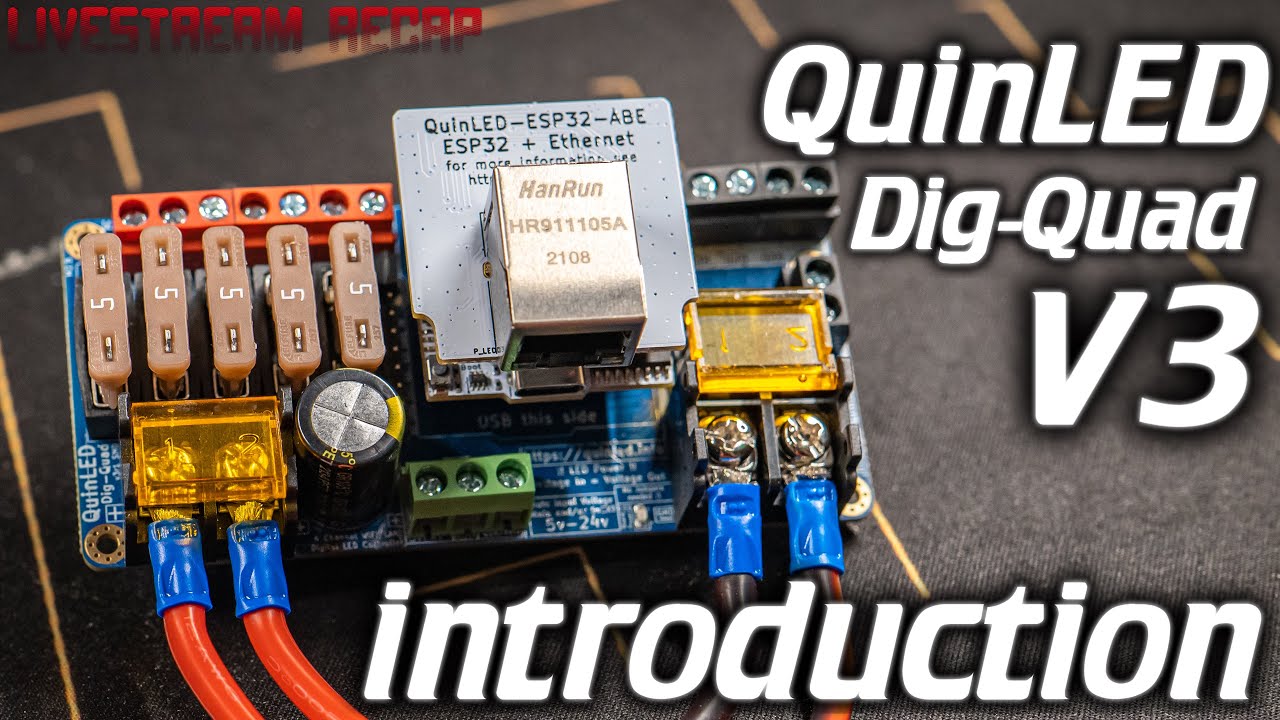 💡QuinLED💡 Введение в QuinLED-Dig-Quad v3 - 4-канальный контроллер WS2812B с белым светодиодом!
