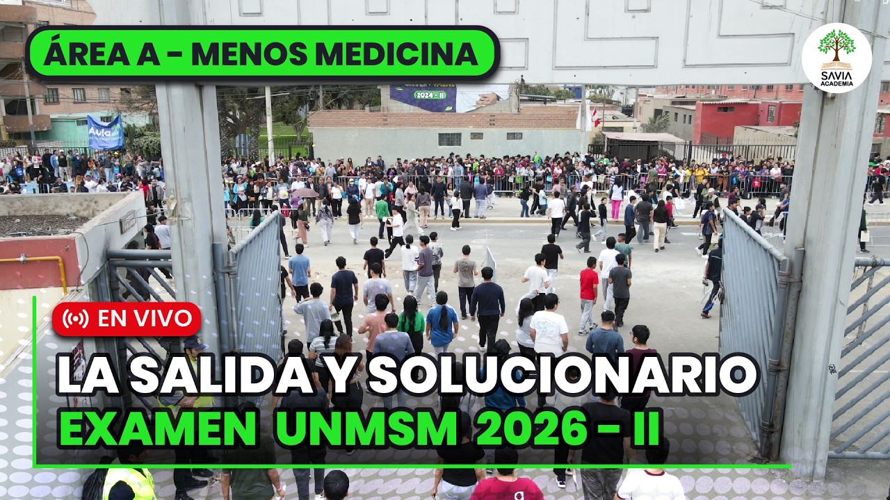 🚨SOLUCIONARIO DEL EXAMEN DE ADMISIÓN 2026 - II | ÁREA A SIN MEDICINA HUMANA🚨